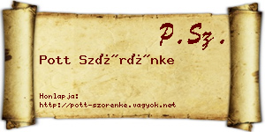 Pott Szörénke névjegykártya